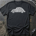 
Volkswagen VW Beetle Old School Typography T-Shirt – Sort
