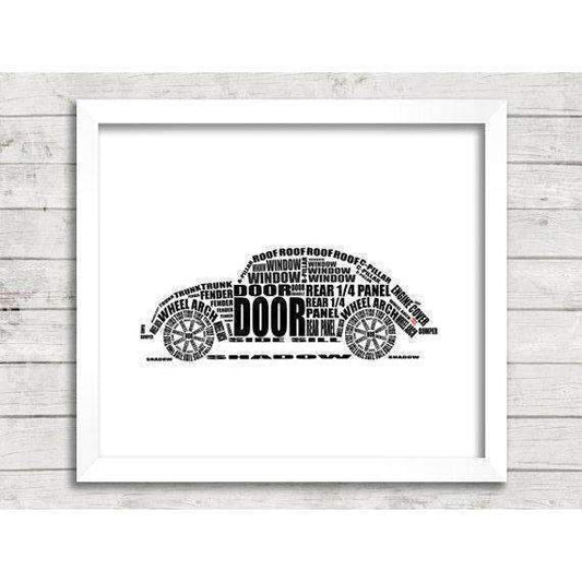 Volkswagen VW Beetle Skilte, Musemåtte, Dørmåtte-Skilte-VW-Garage Culture Shop- garage - man cave - merchandise