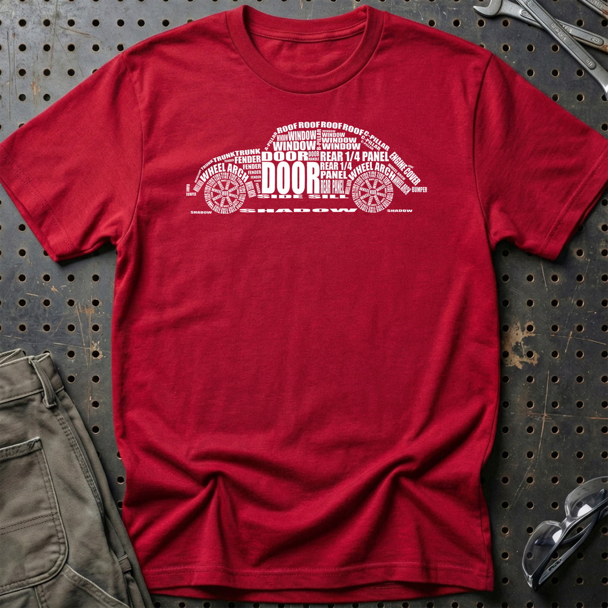 
Volkswagen VW Beetle T-Shirt – Rød