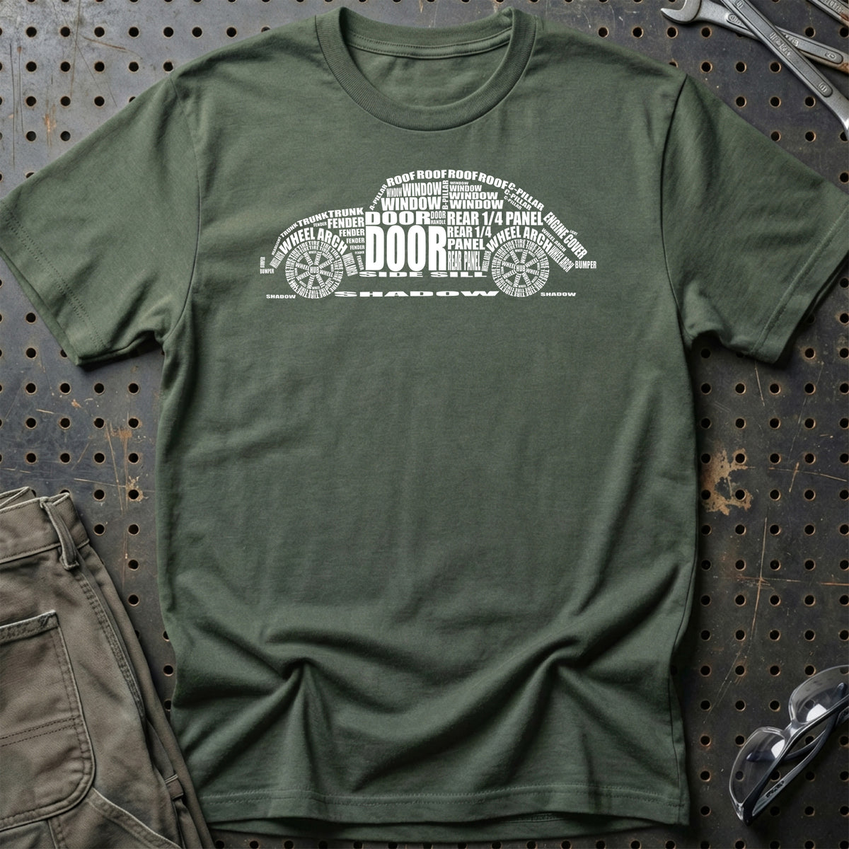 
Volkswagen VW Beetle T-Shirt – Grøn Militær
