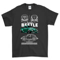 Volkswagen VW Beetle T-Shirt-Beklædning-VW-Sort-S-Garage Culture Shop- garage - man cave - merchandise