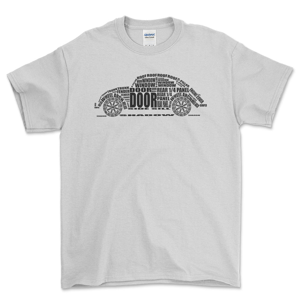 Volkswagen VW Beetle Unisex T-Shirt , Bomuld-Beklædning-VW-Hvid-S-Forside-Garage Culture Shop- garage - man cave - merchandise