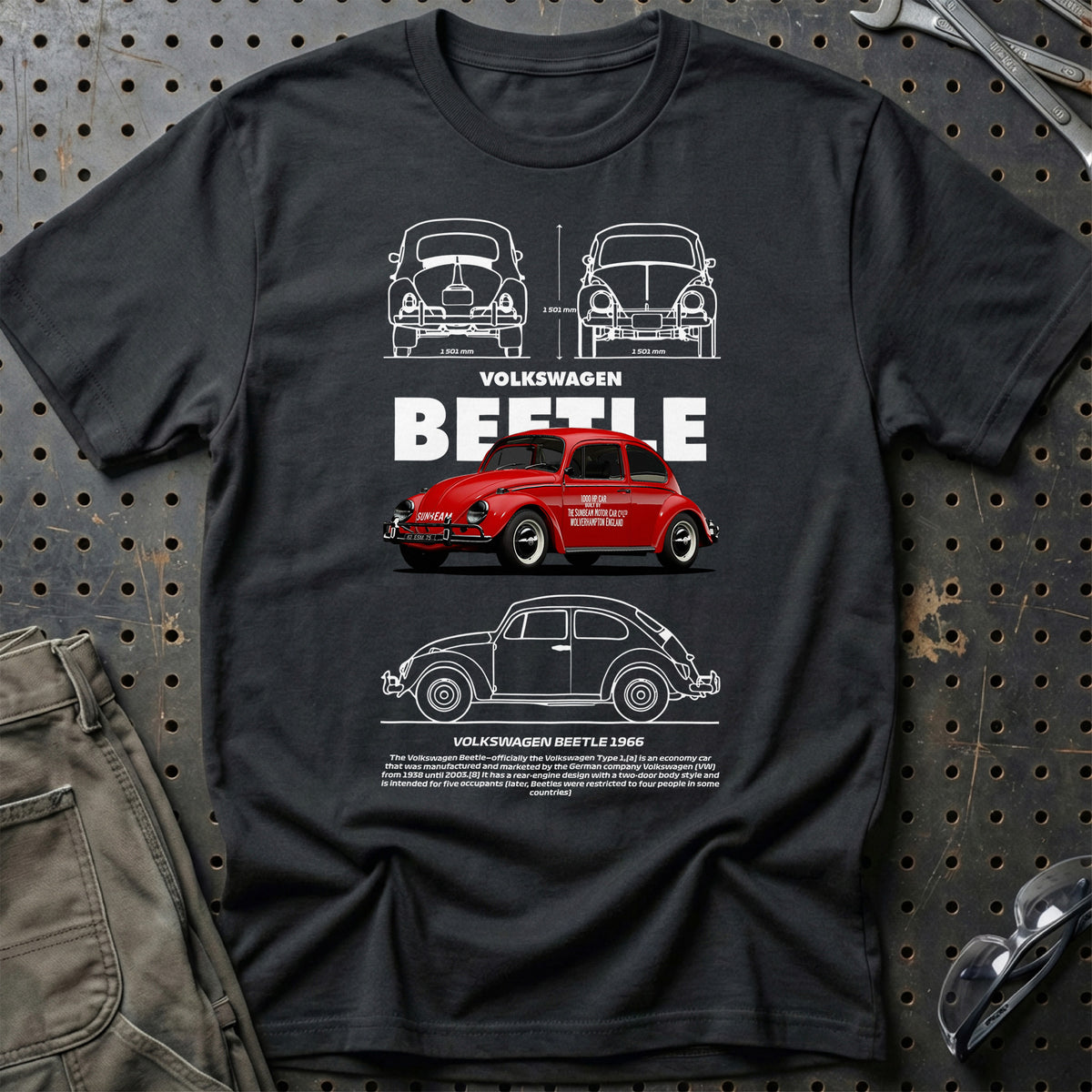 
Volkswagen VW Beetle T-Shirt – Sort