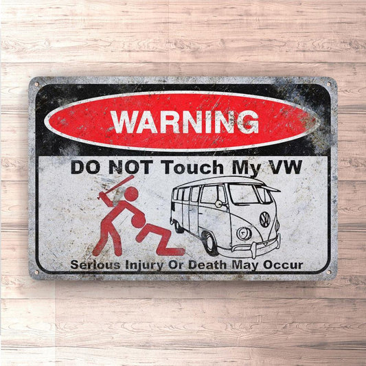 Volkswagen VW Do Not Touch My VW Skilte, Musemåtte, Dørmåtte-Skilte-VW-Garage Culture Shop- garage - man cave - merchandise