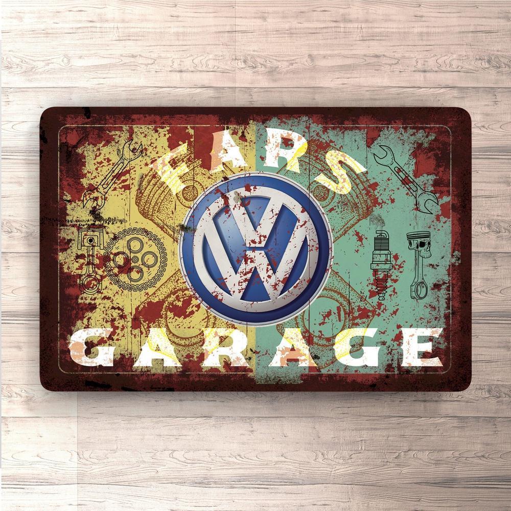 Volkswagen VW Fars Garage Vintage Skilte, Musemåtte, Dørmåtte-Skilte-VW-Garage Culture Shop- garage - man cave - merchandise