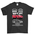 Volkswagen VW Golf GTI T-Shirt-Beklædning-VW-Sort-S-Garage Culture Shop- garage - man cave - merchandise