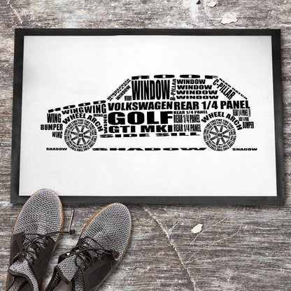Volkswagen VW Golf Gti Mk1 Skilte, Musemåtte, Dørmåtte , Plakat-Skilte-VW-Garage Culture Shop- garage - man cave - merchandise