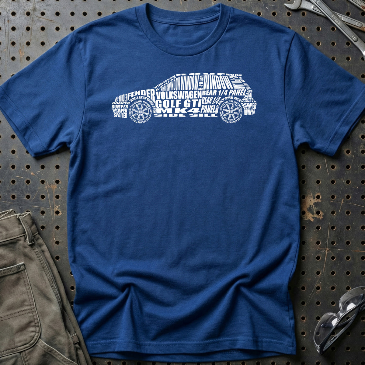
Volkswagen VW Golf Gti Mk4 T-Shirt – Blå Royal