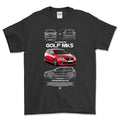 Volkswagen VW Golf MK5 T-Shirt-Beklædning-VW-Sort-S-Garage Culture Shop- garage - man cave - merchandise