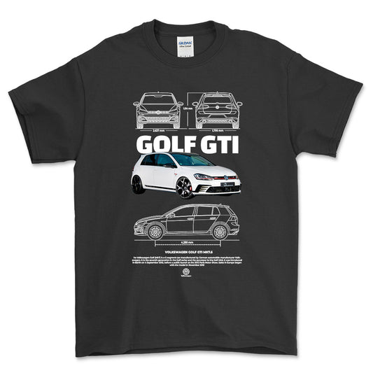 Volkswagen VW Golf MK7 GTI - Unisex T-Shirt-Beklædning-VW-Sort-S-Forside-Garage Culture Shop- garage - man cave - merchandise