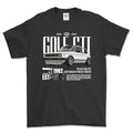 Volkswagen VW Golf Mk1 GTI - Classic Garage T-Shirt-Beklædning-VW-Sort-S-Garage Culture Shop- garage - man cave - merchandise