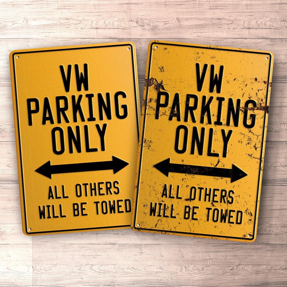Volkswagen VW Parking Only Skilte, Musemåtte, Dørmåtte , Plakat-Parking skilte-VW-Garage Culture Shop- garage - man cave - merchandise