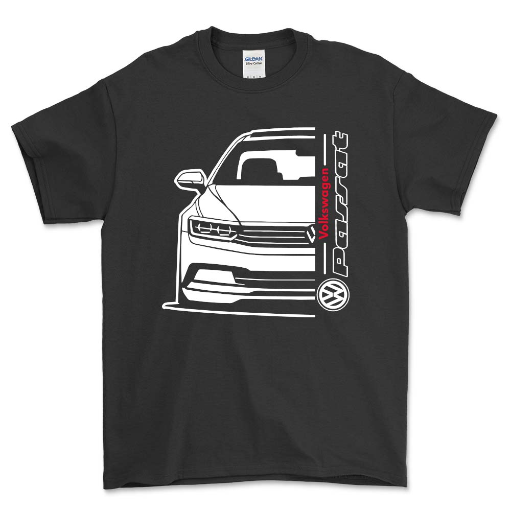 Volkswagen VW Passat B8 - Unisex T-Shirt-Beklædning-VW-Sort-S-Forside-Garage Culture Shop- garage - man cave - merchandise