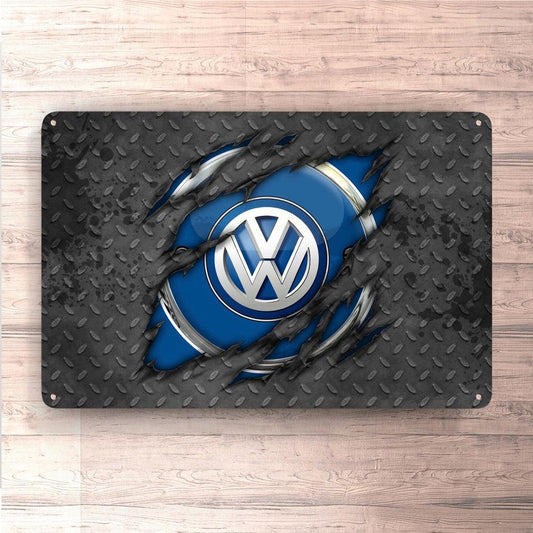 Volkswagen VW Ripped Skilte, Musemåtte, Dørmåtte-Skilte-VW-Garage Culture Shop- garage - man cave - merchandise