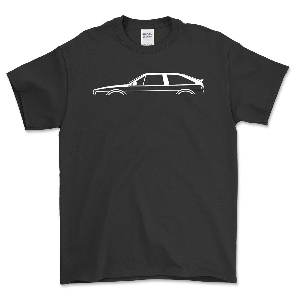 Volkswagen VW Scirocco Type 2 Silhuet - Unisex T-Shirt , Bomuld-Beklædning-VW-Sort-S-Garage Culture Shop- garage - man cave - merchandise