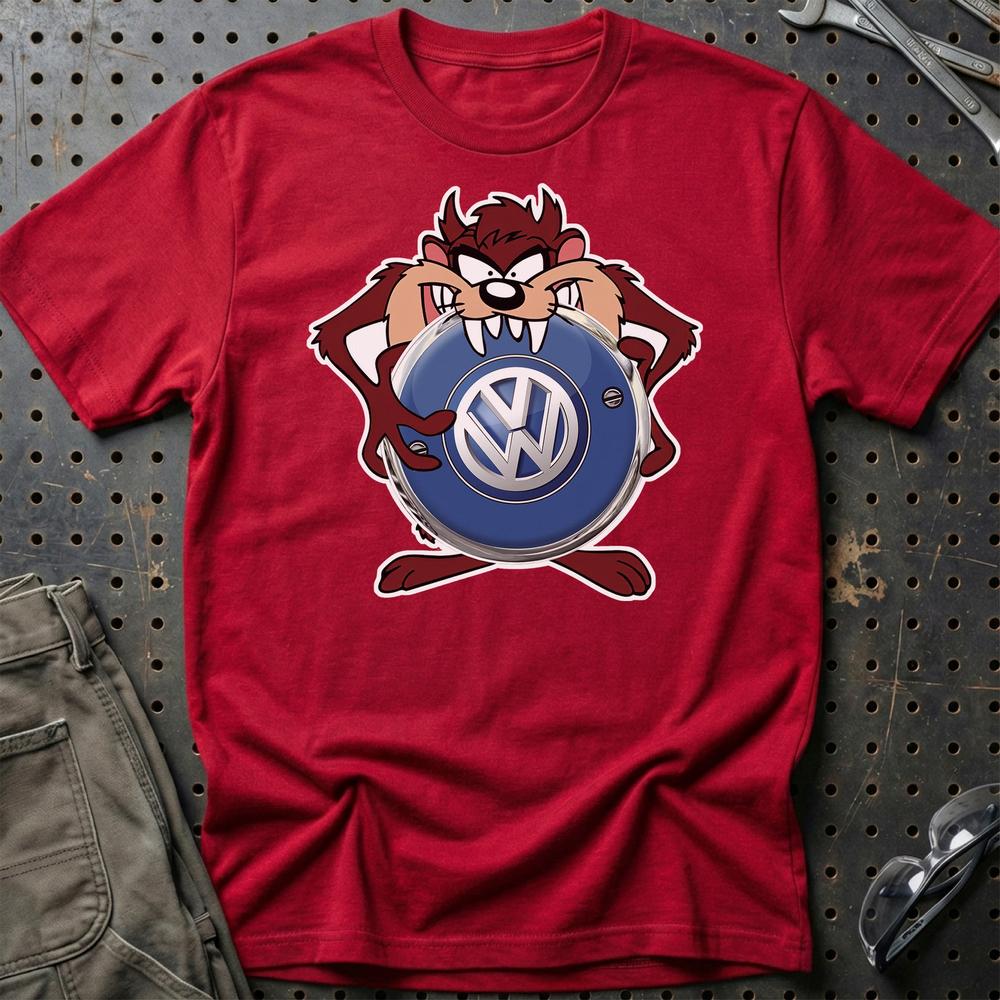 Volkswagen VW TAZ T-Shirt-Beklædning-VW-Rød-S-Garage Culture Shop- garage - man cave - merchandise