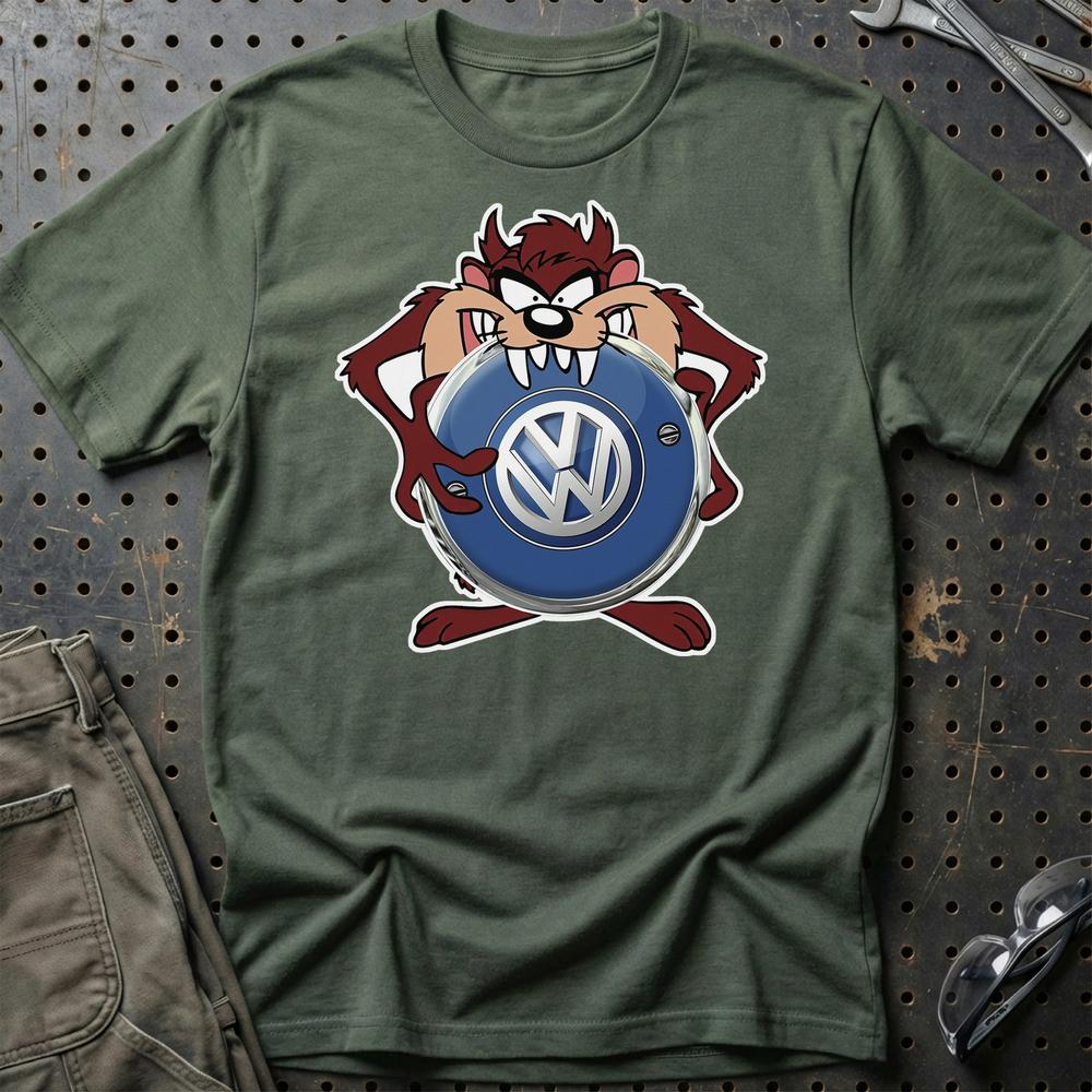 Volkswagen VW TAZ T-Shirt-Beklædning-VW-Grøn Militær-S-Garage Culture Shop- garage - man cave - merchandise