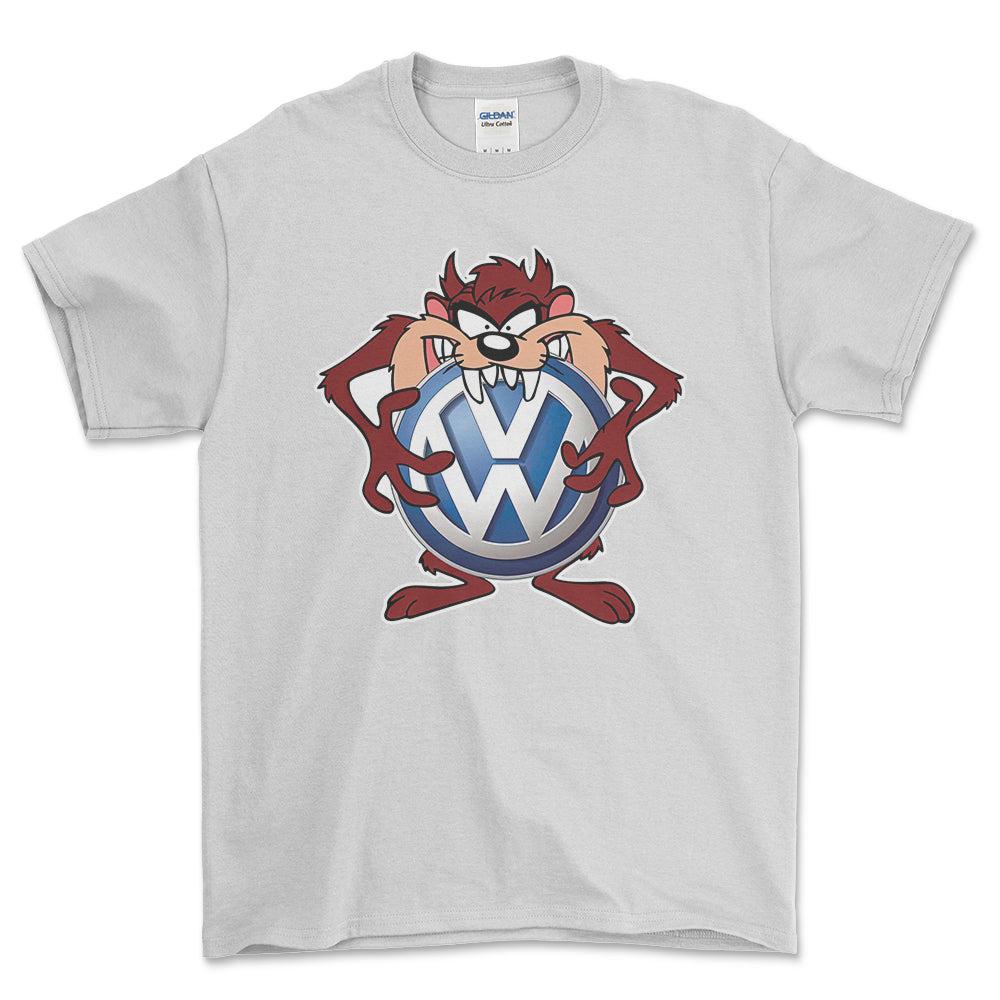 Volkswagen VW TAZ Unisex T-Shirt , Bomuld-Beklædning-VW-Hvid-S-Forside-Garage Culture Shop- garage - man cave - merchandise