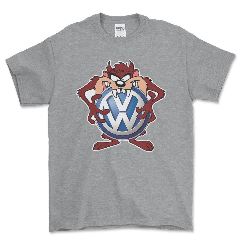 Volkswagen VW TAZ Unisex T-Shirt , Bomuld-Beklædning-VW-Grå Sport-S-Forside-Garage Culture Shop- garage - man cave - merchandise