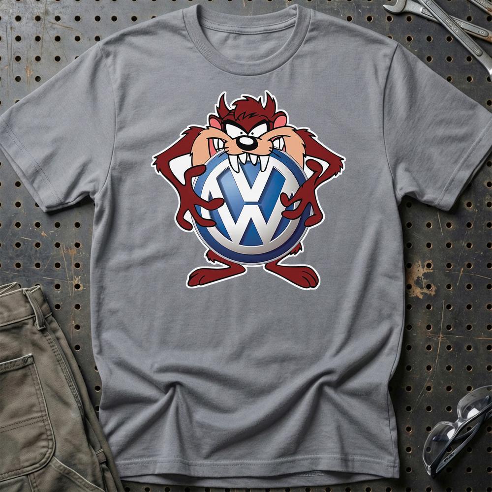 Volkswagen VW TAZ Unisex T-Shirt , Bomuld-Beklædning-VW-Grå Sport-S-Garage Culture Shop- garage - man cave - merchandise