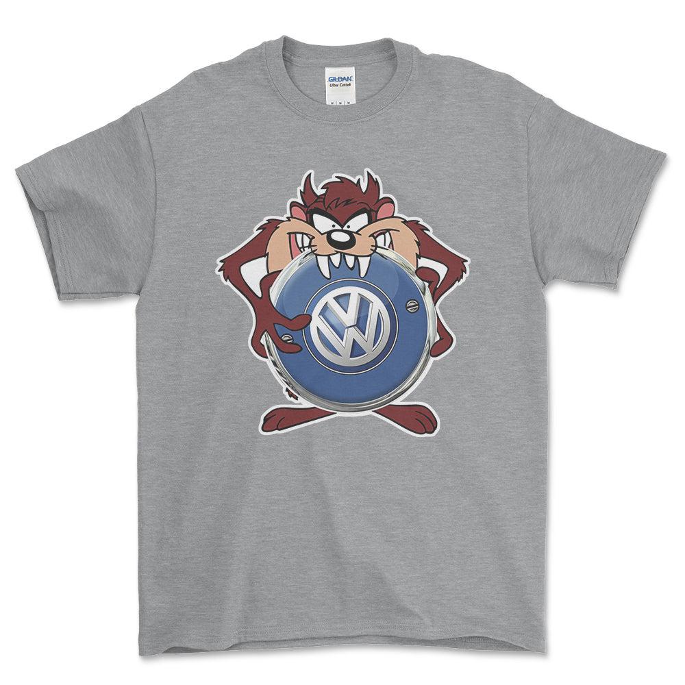 Volkswagen VW TAZ Unisex T-Shirt , Bomuld-Beklædning-VW-Grå Sport-S-Forside-Garage Culture Shop- garage - man cave - merchandise