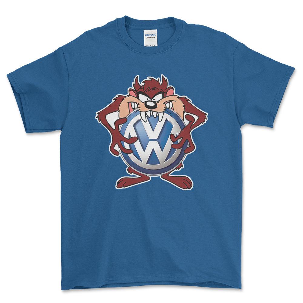 Volkswagen VW TAZ Unisex T-Shirt , Bomuld-Beklædning-VW-Blå Royal-S-Forside-Garage Culture Shop- garage - man cave - merchandise