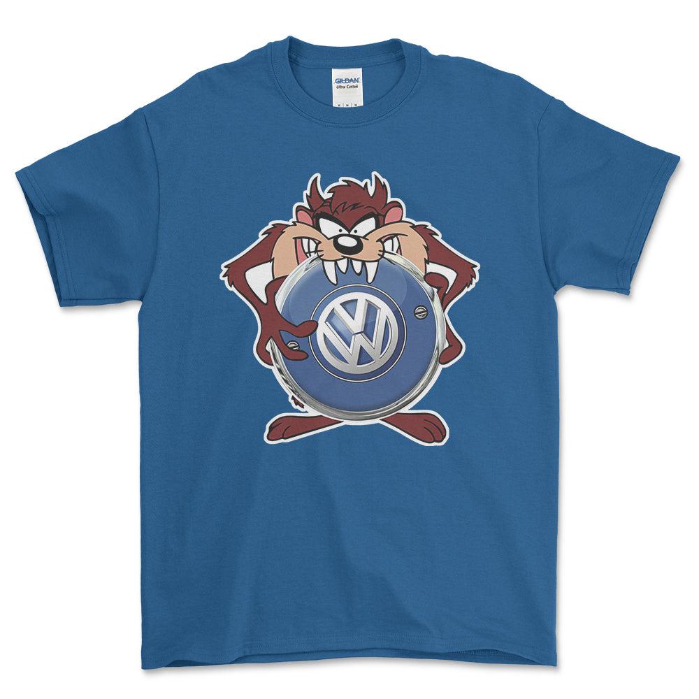 Volkswagen VW TAZ Unisex T-Shirt , Bomuld-Beklædning-VW-Blå Royal-S-Forside-Garage Culture Shop- garage - man cave - merchandise