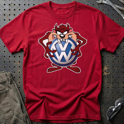 Volkswagen VW TAZ Unisex T-Shirt , Bomuld-Beklædning-VW-Rød-S-Garage Culture Shop- garage - man cave - merchandise