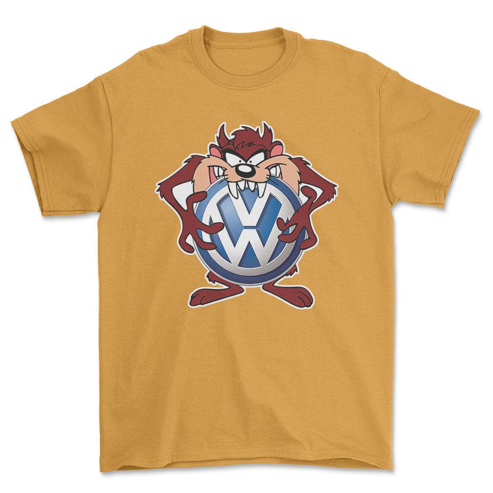Volkswagen VW TAZ Unisex T-Shirt , Bomuld-Beklædning-VW-Guld-S-Forside-Garage Culture Shop- garage - man cave - merchandise