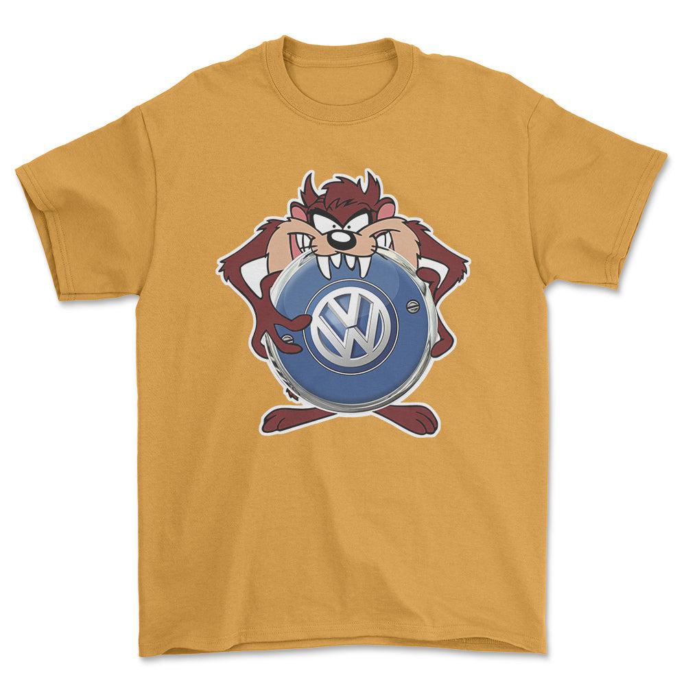 Volkswagen VW TAZ Unisex T-Shirt , Bomuld-Beklædning-VW-Guld-S-Forside-Garage Culture Shop- garage - man cave - merchandise