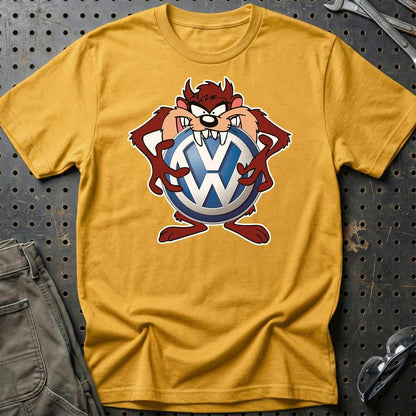 Volkswagen VW TAZ Unisex T-Shirt , Bomuld-Beklædning-VW-Guld-S-Garage Culture Shop- garage - man cave - merchandise