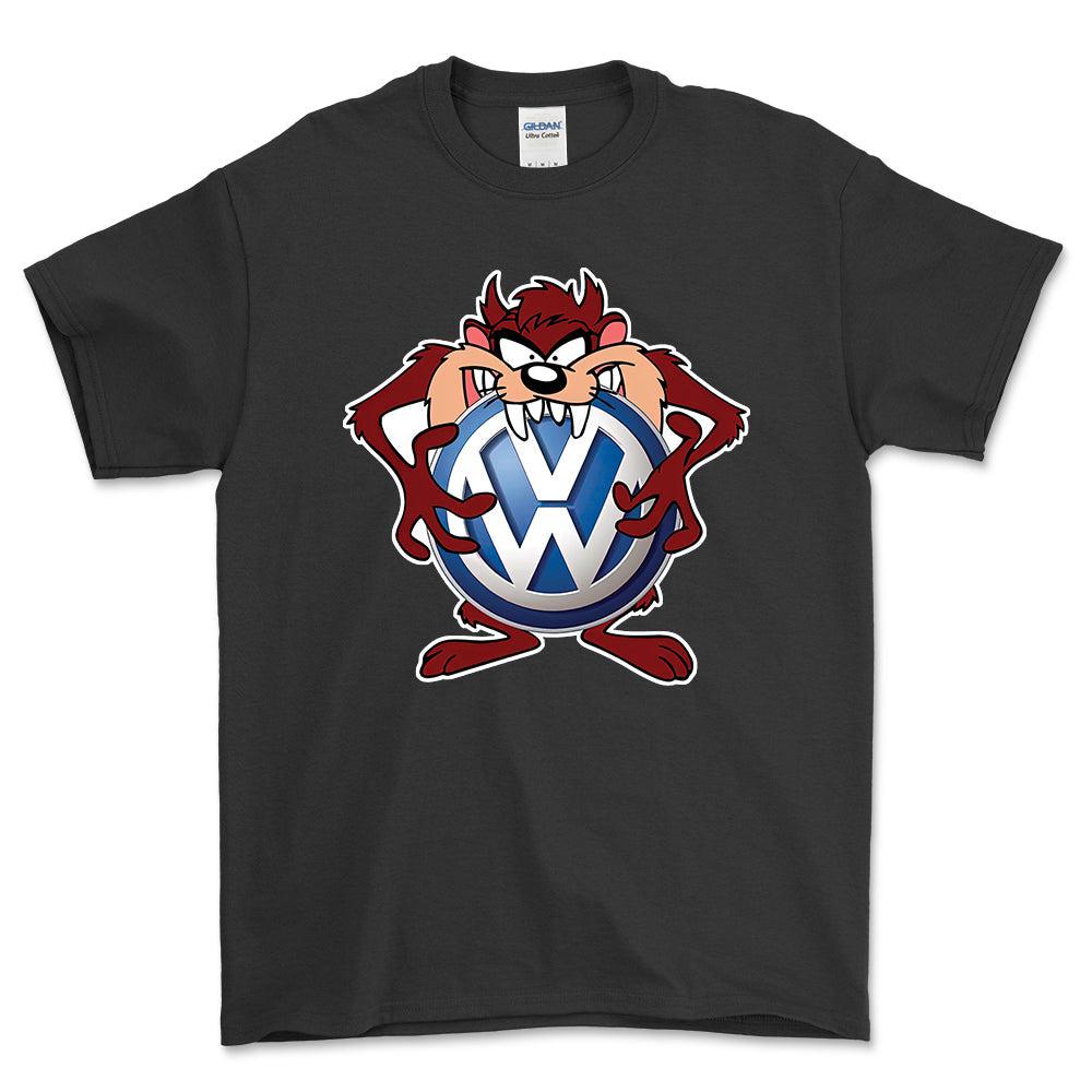 Volkswagen VW TAZ Unisex T-Shirt , Bomuld-Beklædning-VW-Sort-S-Forside-Garage Culture Shop- garage - man cave - merchandise