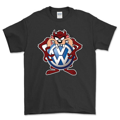 Volkswagen VW TAZ Unisex T-Shirt , Bomuld-Beklædning-VW-Sort-S-Forside-Garage Culture Shop- garage - man cave - merchandise