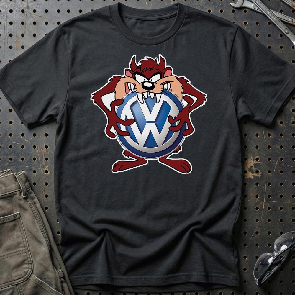Volkswagen VW TAZ Unisex T-Shirt , Bomuld-Beklædning-VW-Sort-S-Garage Culture Shop- garage - man cave - merchandise