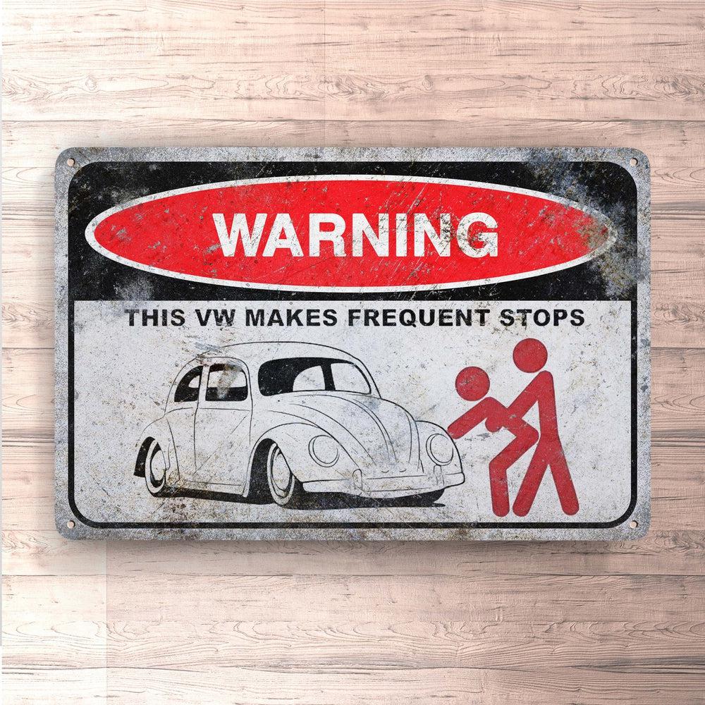Volkswagen VW This VW Makes Frequent Stops Skilte, Musemåtte, Dørmåtte , Plakat-Skilte-VW-Garage Culture Shop- garage - man cave - merchandise
