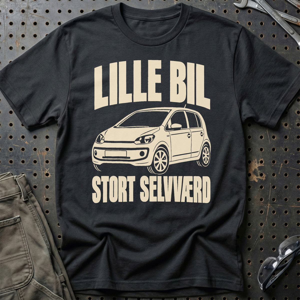 
Volkswagen up! – Lille bil stort selvværd – Unisex T-Shirt – Sort