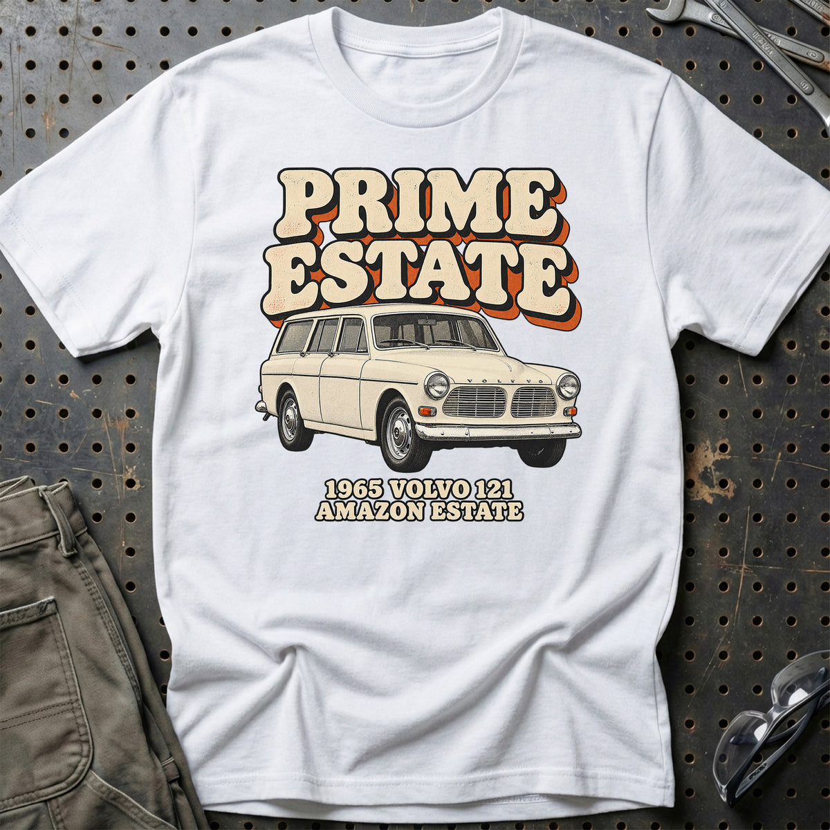 
Volvo 121 Amazon Estate 1965 – Prime Estate T-Shirt – Hvid