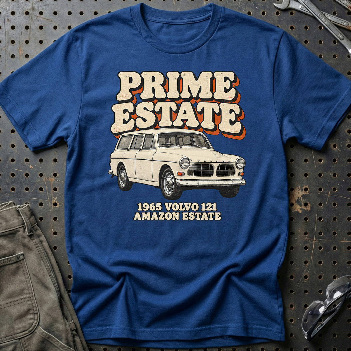 
Volvo 121 Amazon Estate 1965 – Prime Estate T-Shirt – Blå Royal