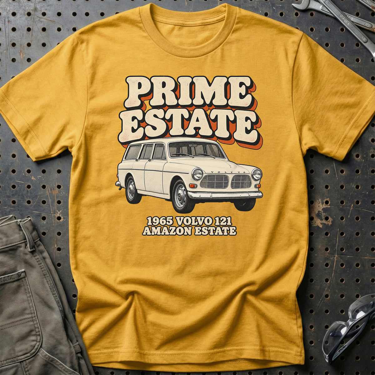 
Volvo 121 Amazon Estate 1965 – Prime Estate T-Shirt – Guld