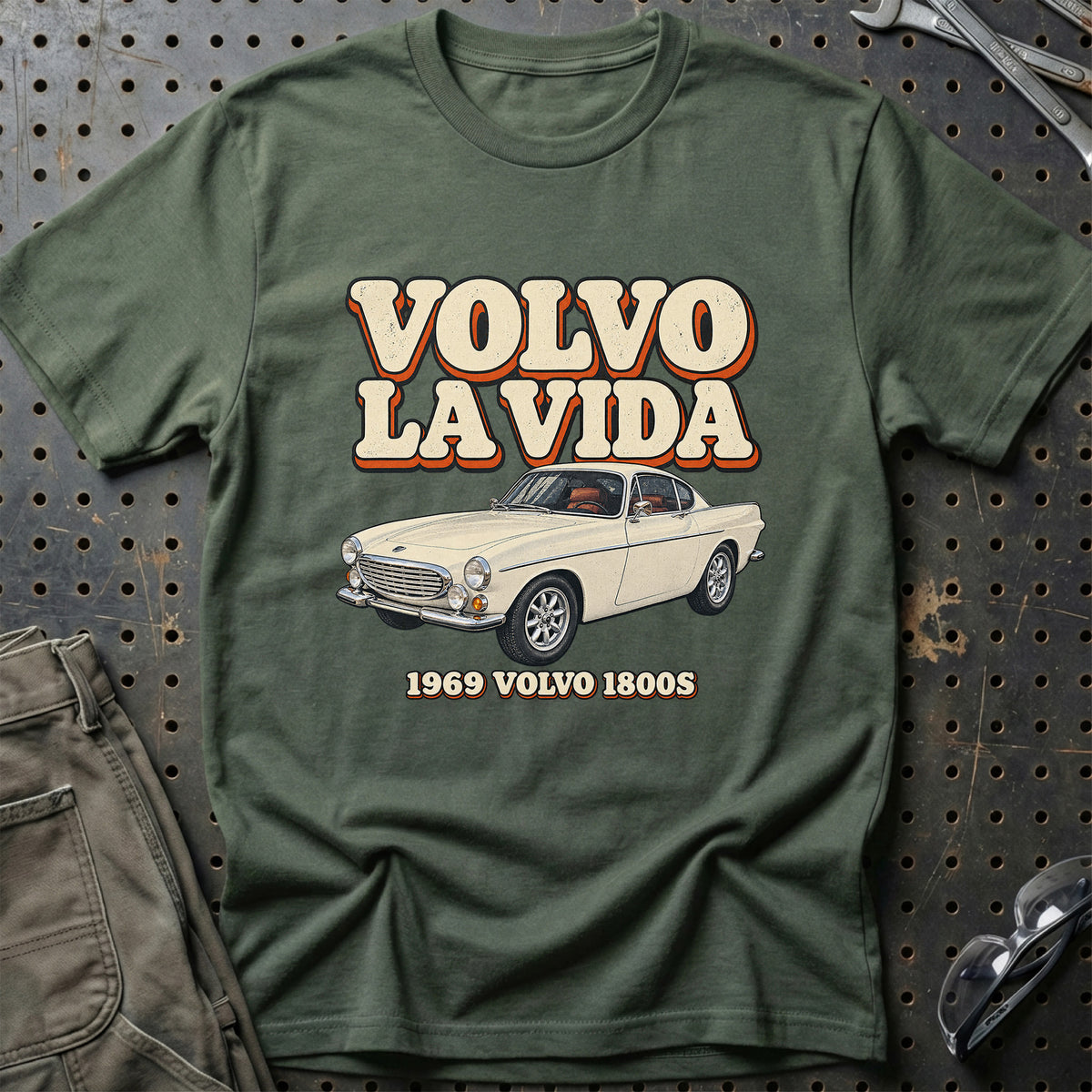 
Volvo 1800S 1969 – Volvo La Vida T-Shirt – Grøn Militær