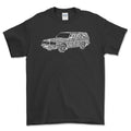 Volvo 240 Old School Typography T-Shirt-Beklædning-Volvo-Sort-S-Garage Culture Shop- garage - man cave - merchandise