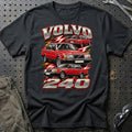 Volvo 240 T-Shirt-Beklædning-Volvo-Sort-S-Garage Culture Shop- garage - man cave - merchandise