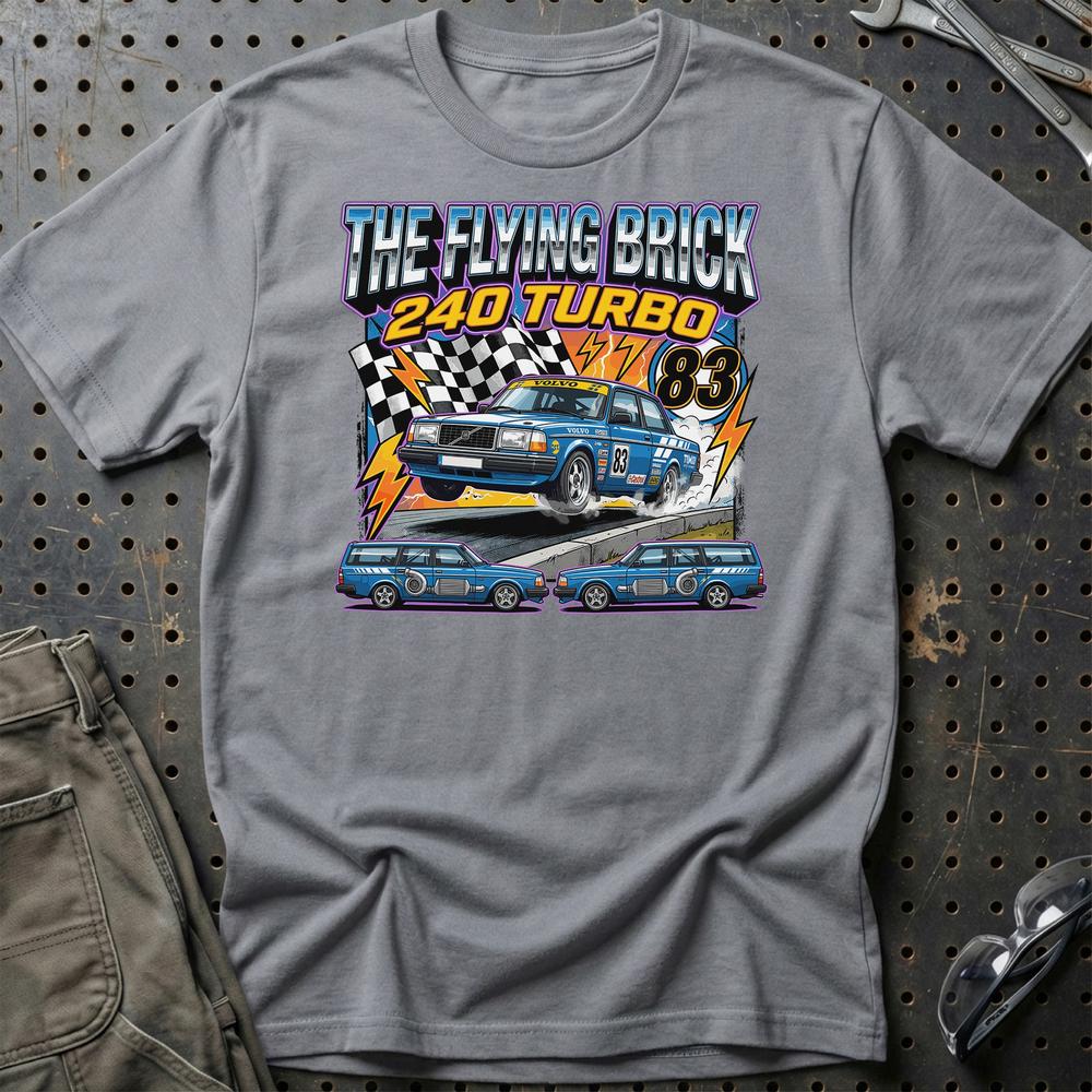 Volvo 240 Turbo Retro Motorsport - Unisex T-Shirt-Beklædning-Volvo-Grå Sport-S-Garage Culture Shop- garage - man cave - merchandise