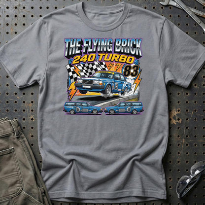 Volvo 240 Turbo Retro Motorsport - Unisex T-Shirt-Beklædning-Volvo-Grå Sport-S-Garage Culture Shop- garage - man cave - merchandise
