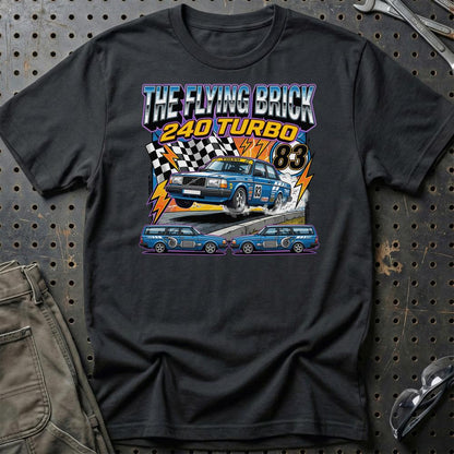 Volvo 240 Turbo Retro Motorsport - Unisex T-Shirt-Beklædning-Volvo-Sort-S-Garage Culture Shop- garage - man cave - merchandise