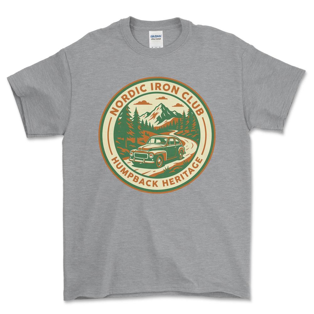 Volvo 544 Nordic Iron Club - Unisex T-Shirt-Beklædning-Volvo-Grå Sport-S-Garage Culture Shop- garage - man cave - merchandise