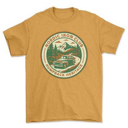 Volvo 544 Nordic Iron Club - Unisex T-Shirt-Beklædning-Volvo-Guld-S-Garage Culture Shop- garage - man cave - merchandise