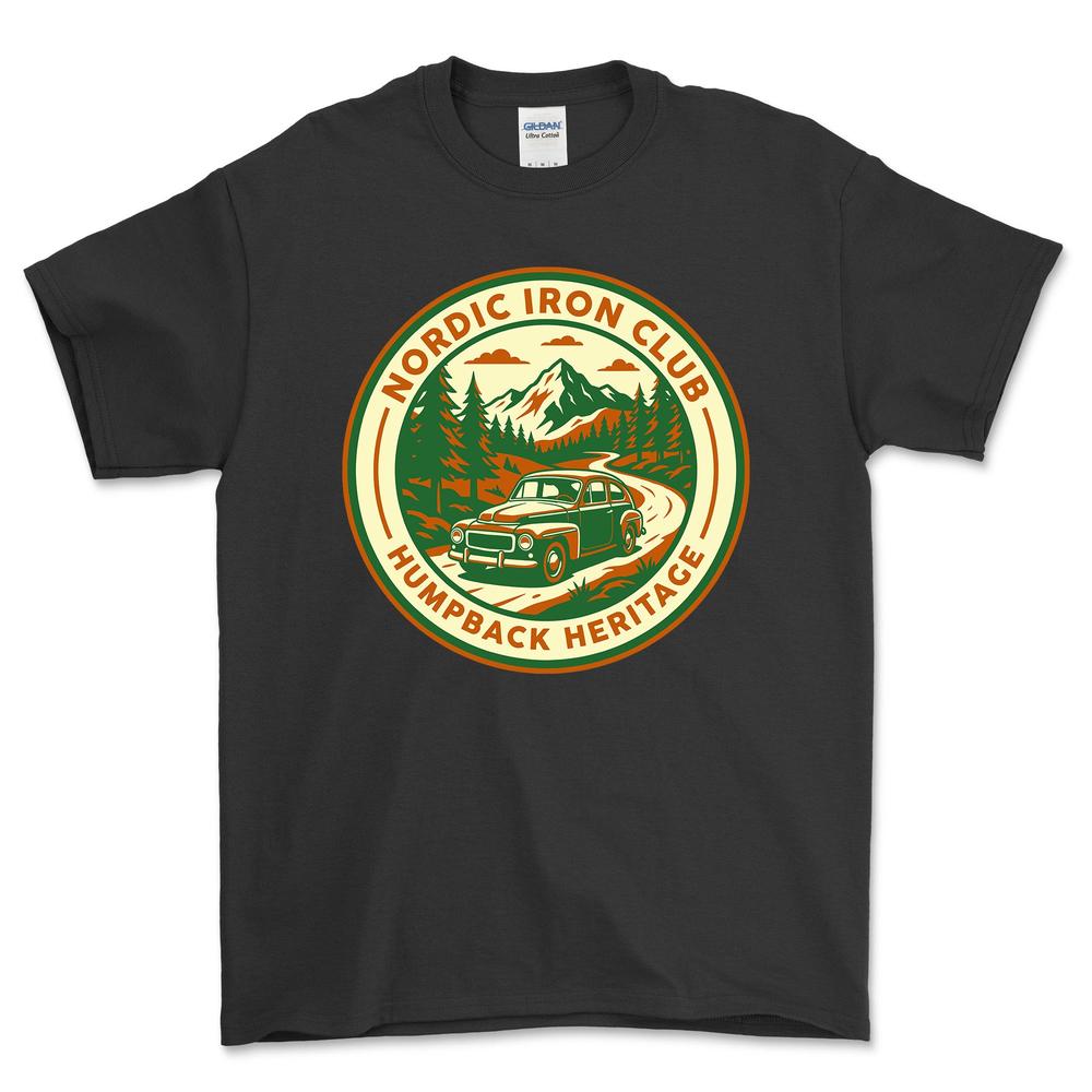 Volvo 544 Nordic Iron Club - Unisex T-Shirt-Beklædning-Volvo-Sort-S-Garage Culture Shop- garage - man cave - merchandise