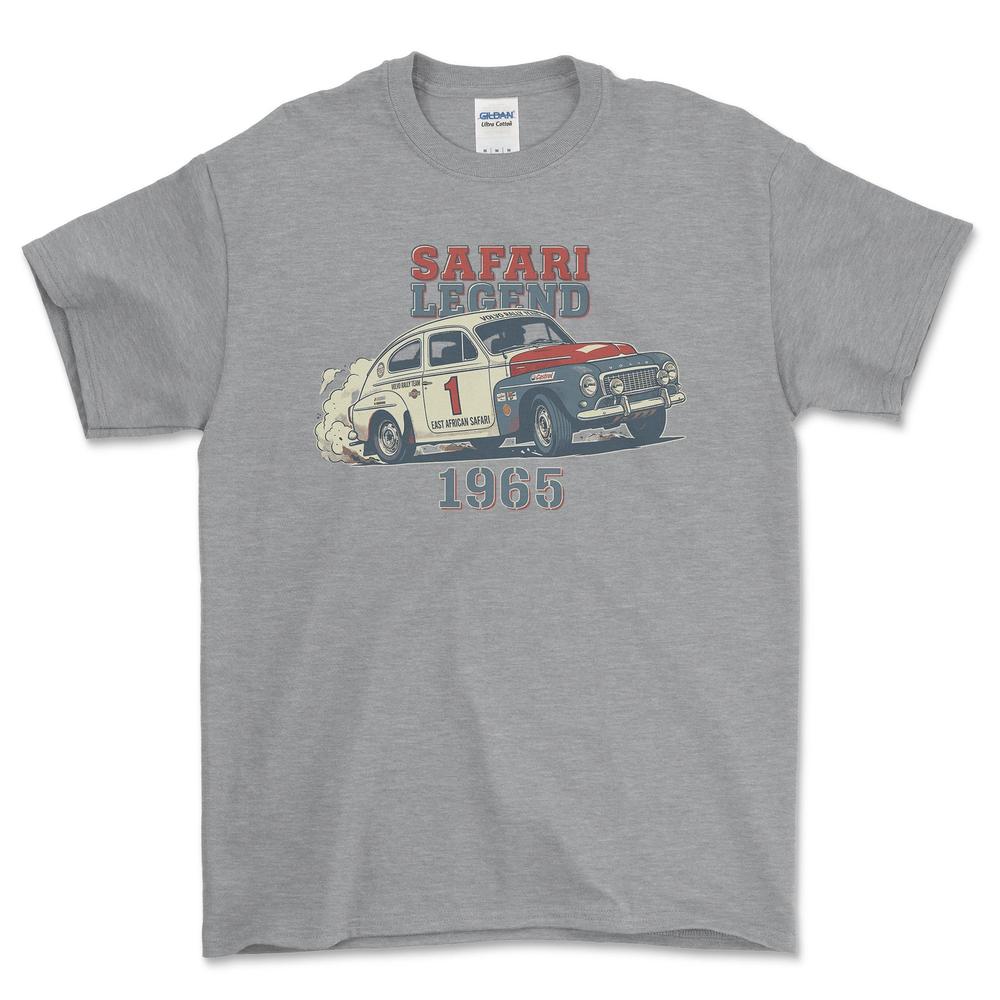 Volvo 544 Safari Legend T-Shirt-Beklædning-Volvo-Grå Sport-S-Garage Culture Shop- garage - man cave - merchandise