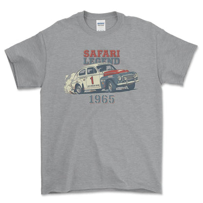 Volvo 544 Safari Legend - Unisex T-Shirt-Beklædning-Volvo-Grå Sport-S-Garage Culture Shop- garage - man cave - merchandise